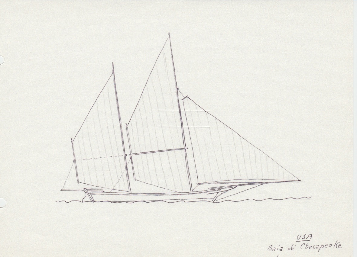 135 USA - Baia di Chesapeake - log canoe